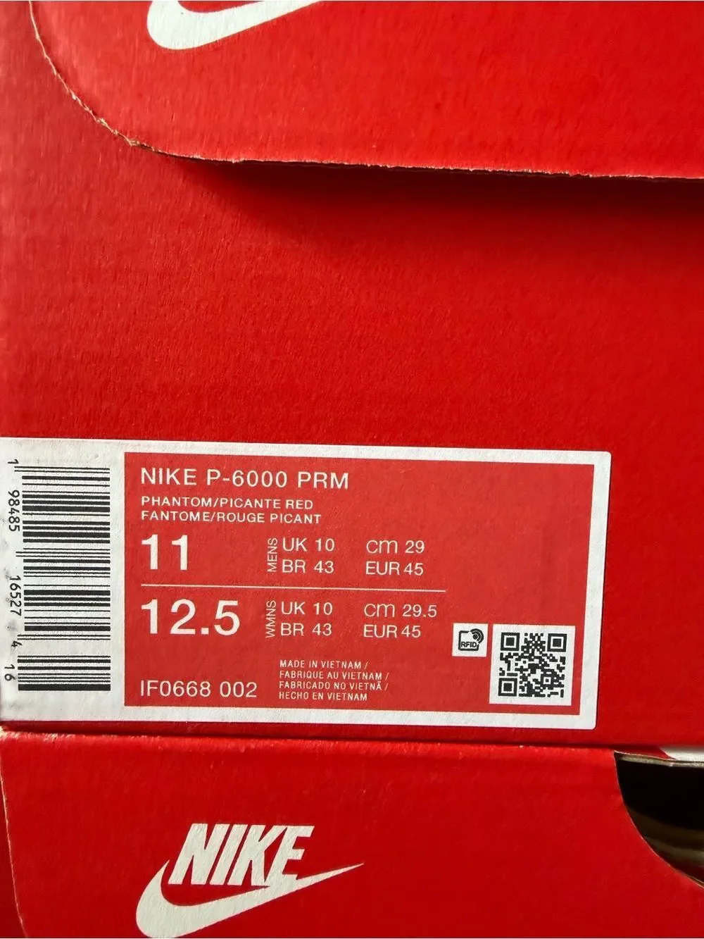 Nike P-6000 PRM Phantom Picante Red IF0668-002 Men’s Size 11